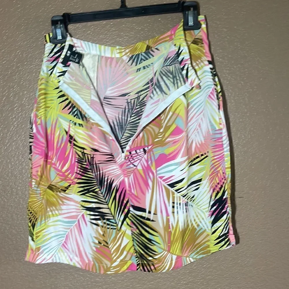 H&M tropical faux wrap skirt size 6